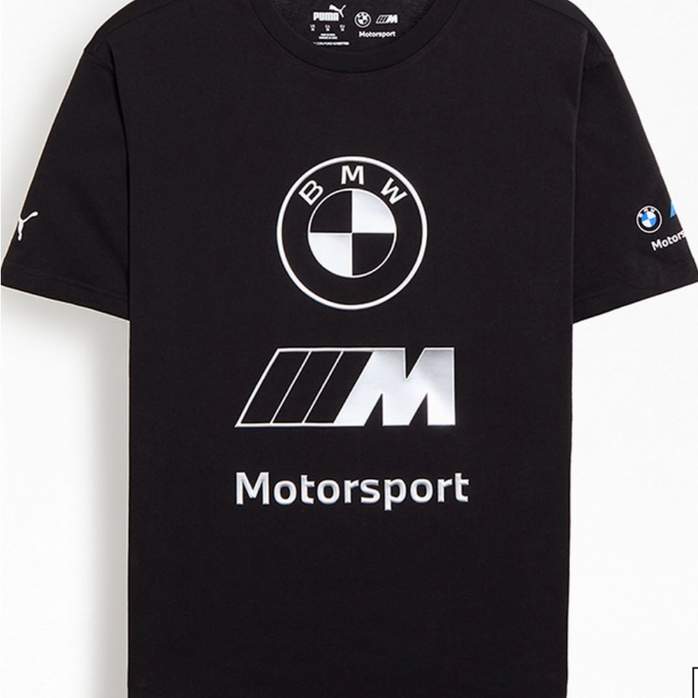 Puma Black Short Sleeve Tee with BMW Logos